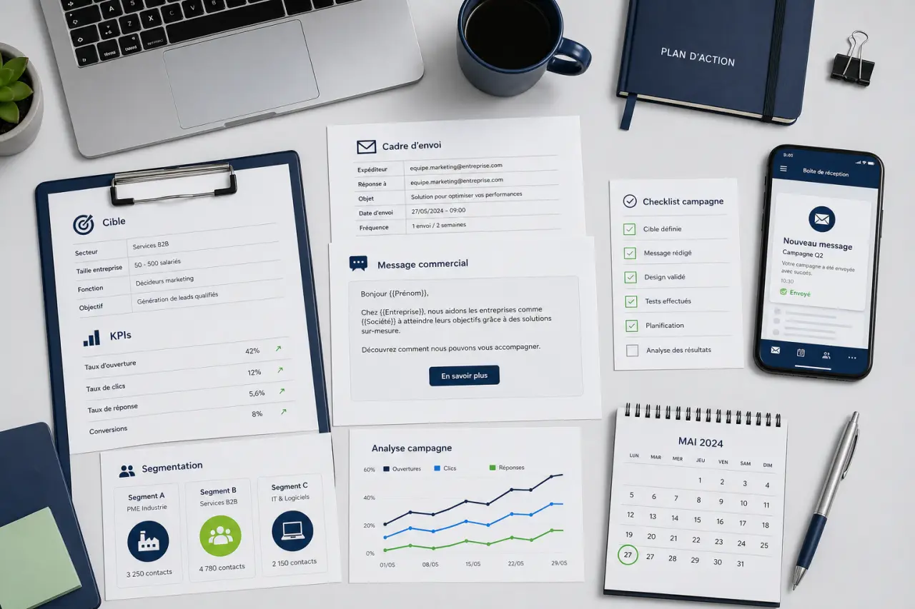 Message commercial en entreprise : vérifier la cible, les KPIs et le cadre d’envoi