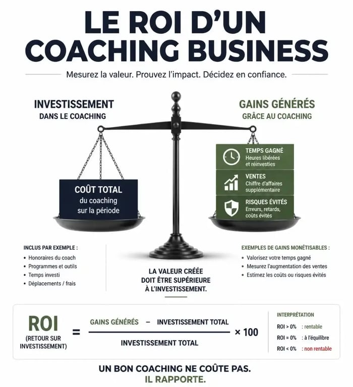 Calcul du ROI d'une prestation de coach business certifié