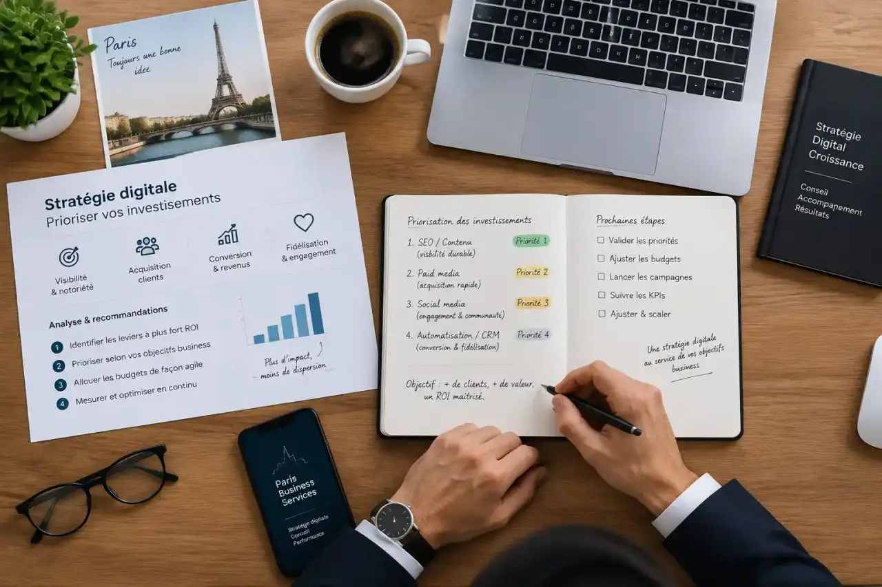 Un consultant en stratégie digitale à Paris pour prioriser vos investissements