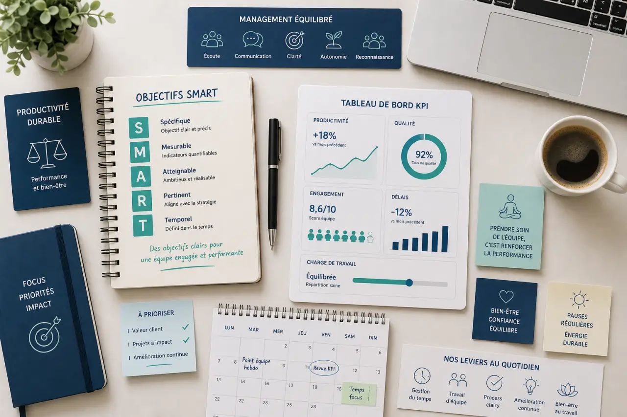 Améliorer la productivité des salariés sans épuiser les équipes : objectifs SMART, management et KPI à prioriser