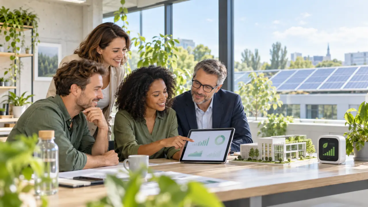 Équipe de PME analysant ses résultats énergétiques et carbone