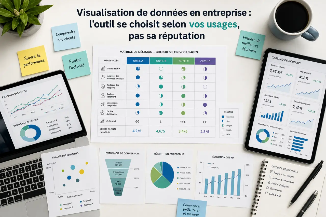 Visualisation de données en entreprise : l’outil se choisit selon vos usages, pas sa réputation