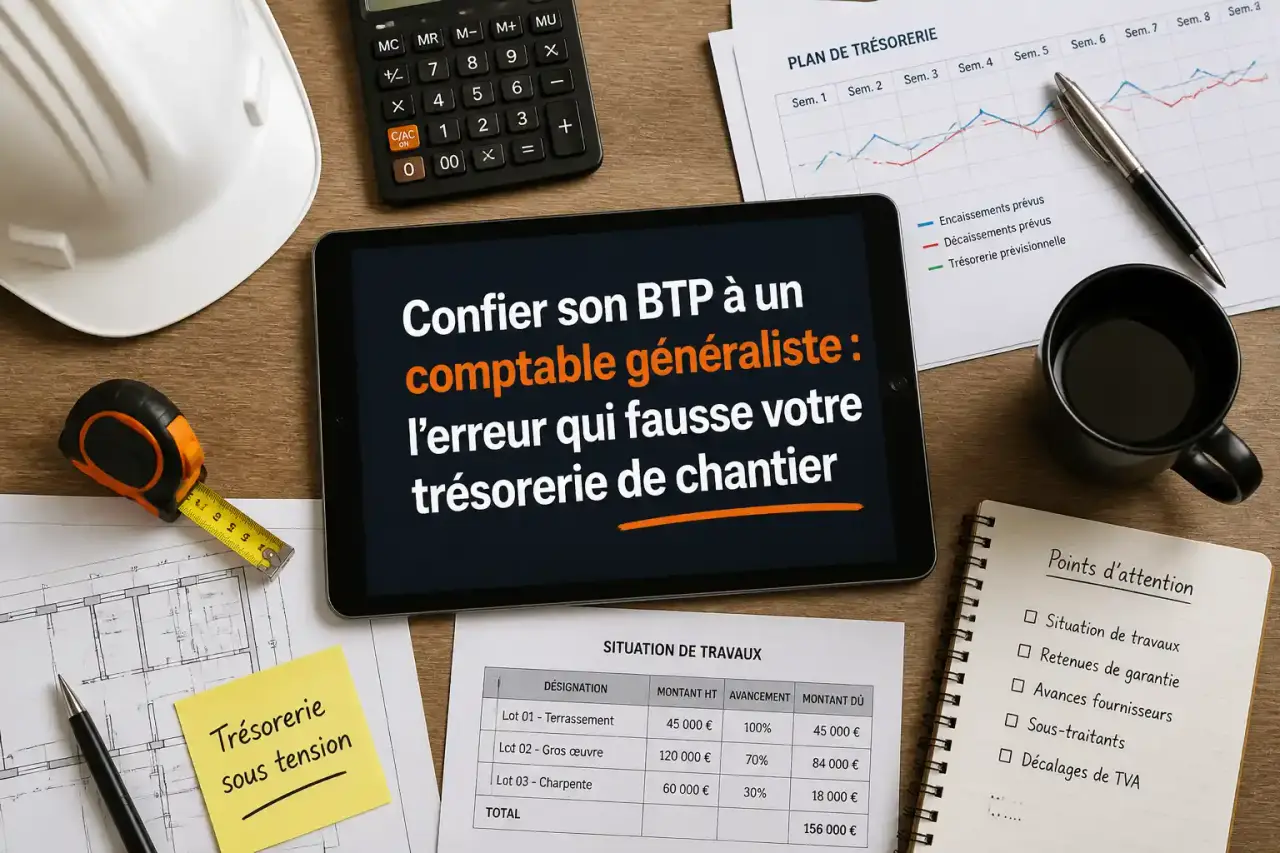 Confier son BTP à un comptable généraliste : l'erreur qui fausse votre trésorerie de chantier